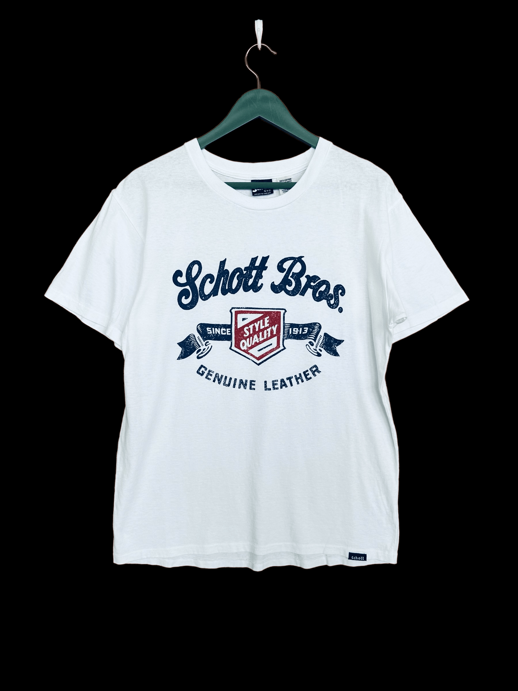 Schott Vintage 90s Schott N.Y.C T-Shirt Size US M / EU 48-50 / 2 - 1 Thumbnail
