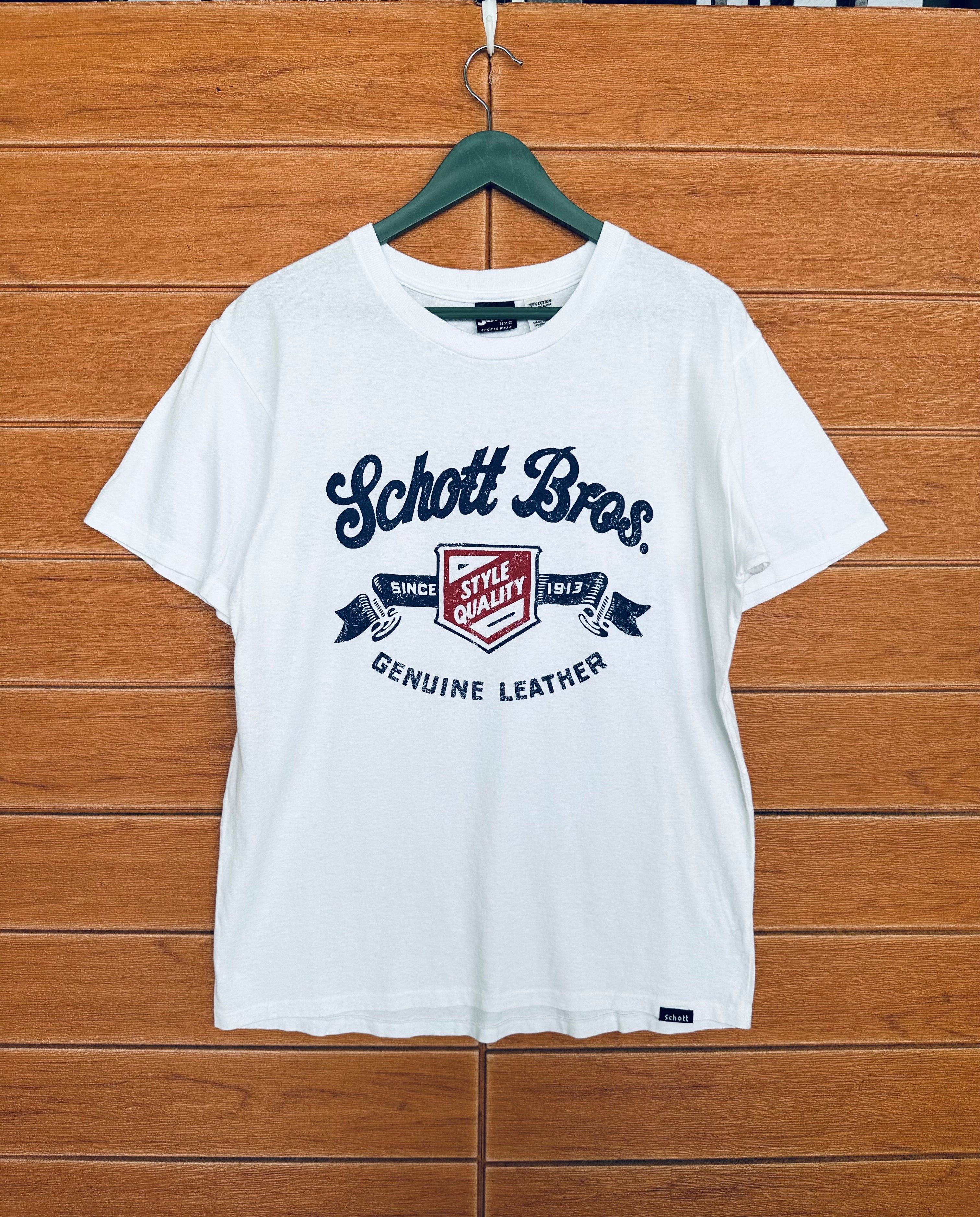 Schott Vintage 90s Schott N.Y.C T-Shirt Size US M / EU 48-50 / 2 - 2 Thumbnail