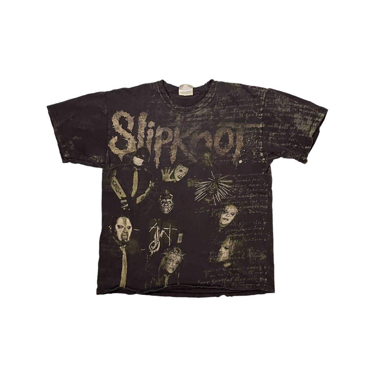 image of Band Tees x Slipknot All Hope Is Gone All Over Print Tee in Black, Men's (Size Medium)