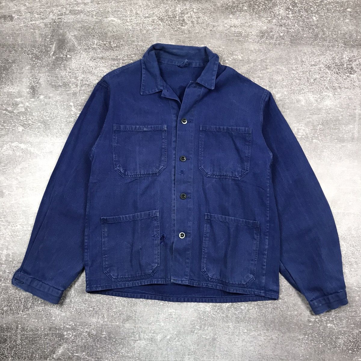 Vintage Vintage 90’s Distressed Worker Denim Jacket Size US M / EU 48-50 / 2 - 1 Thumbnail