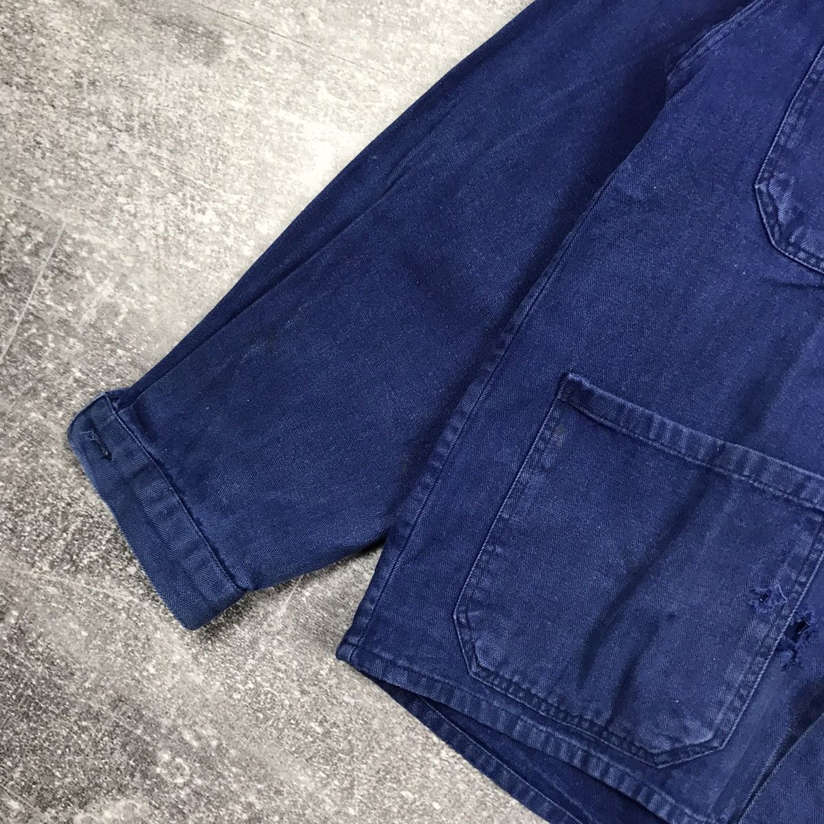 Vintage Vintage 90’s Distressed Worker Denim Jacket Size US M / EU 48-50 / 2 - 4 Thumbnail