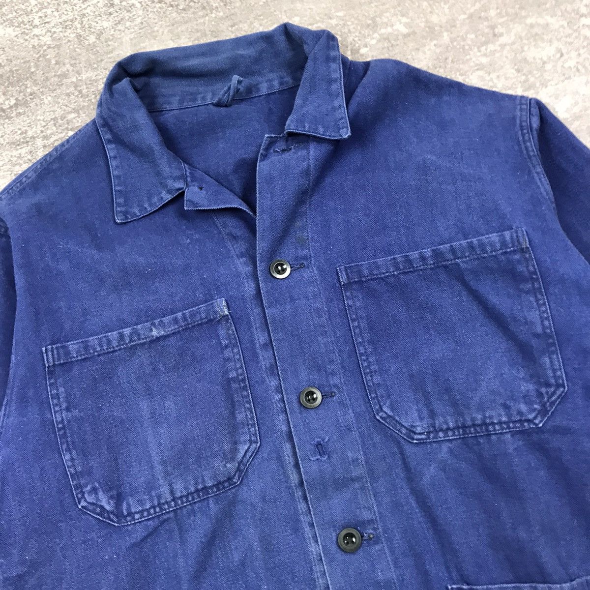 Vintage Vintage 90’s Distressed Worker Denim Jacket Size US M / EU 48-50 / 2 - 6 Thumbnail