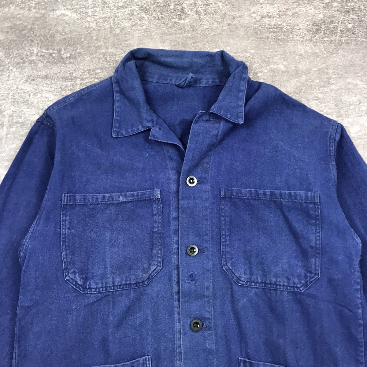Vintage Vintage 90’s Distressed Worker Denim Jacket Size US M / EU 48-50 / 2 - 2 Thumbnail