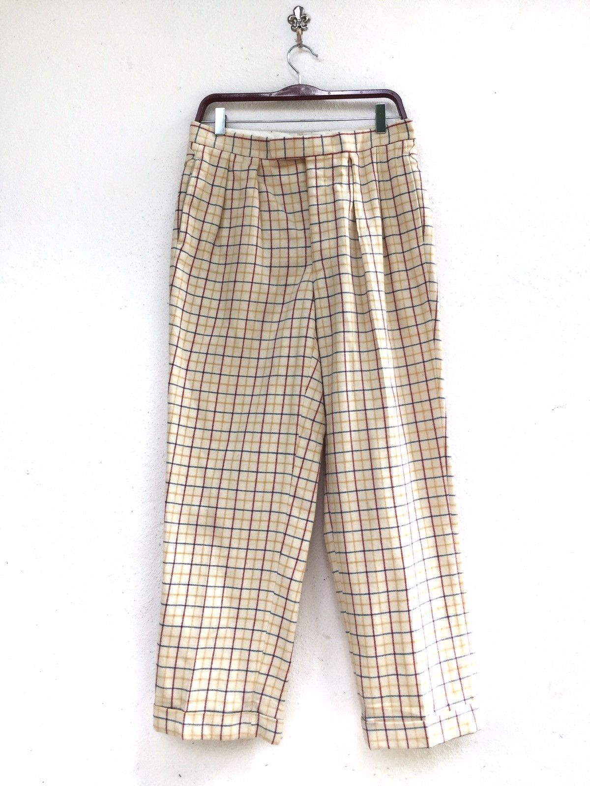 ABAHOUSE A.H GREEN CHECK CASUAL PANTS Size US 30 / EU 46 - 1 Thumbnail