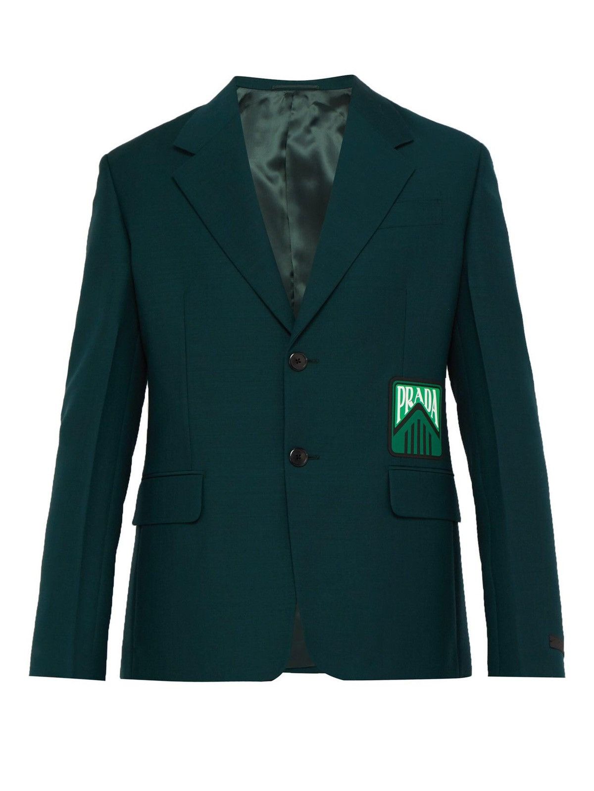 Prada $3,000 GREEN “Golfer” Mohair/Wool Blazer Size 52R - 3 Thumbnail