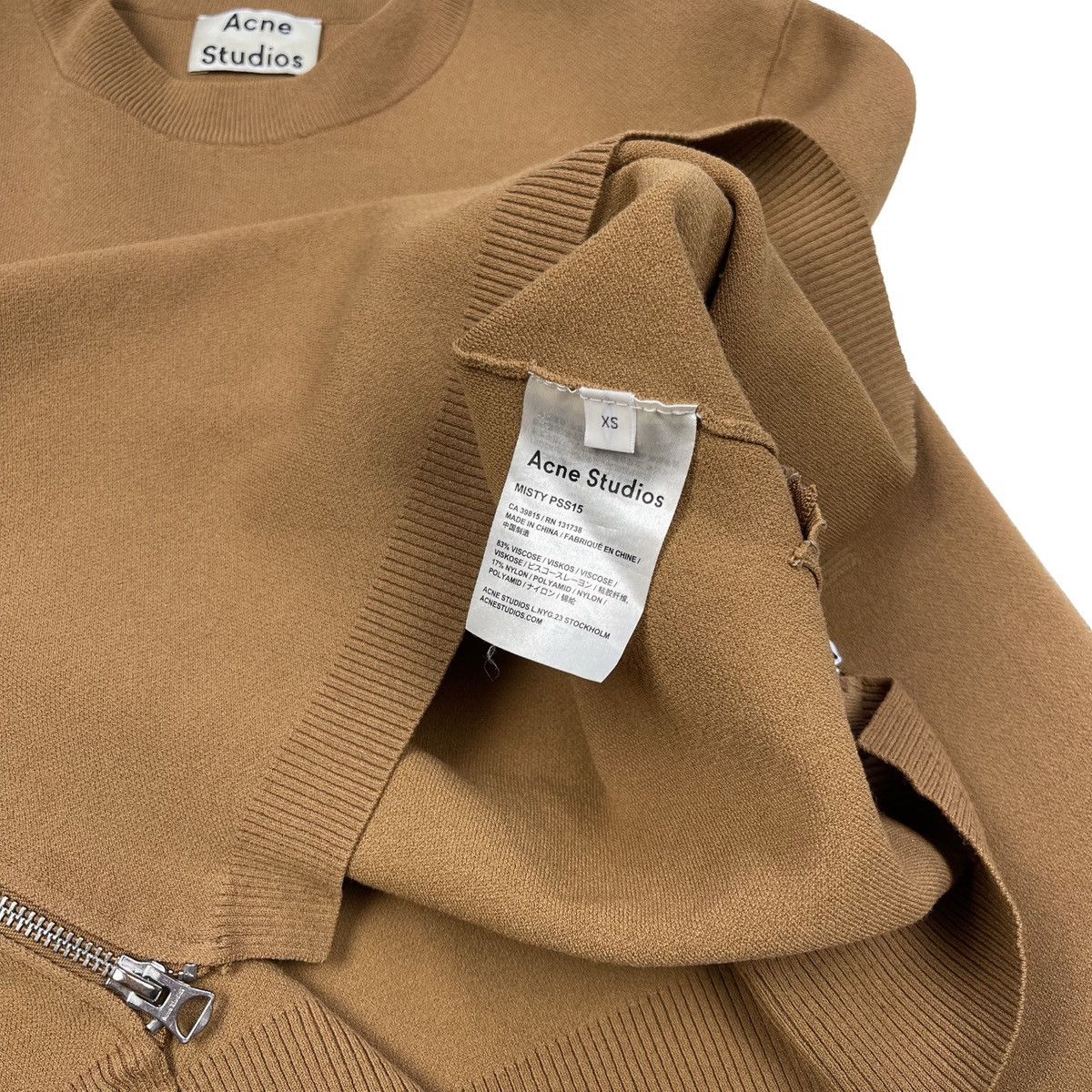 Acne Studios Acne Studios Misty PSS15 Zipped Brown Sweater Size XS / US 0-2 / IT 36-38 - 5 Thumbnail