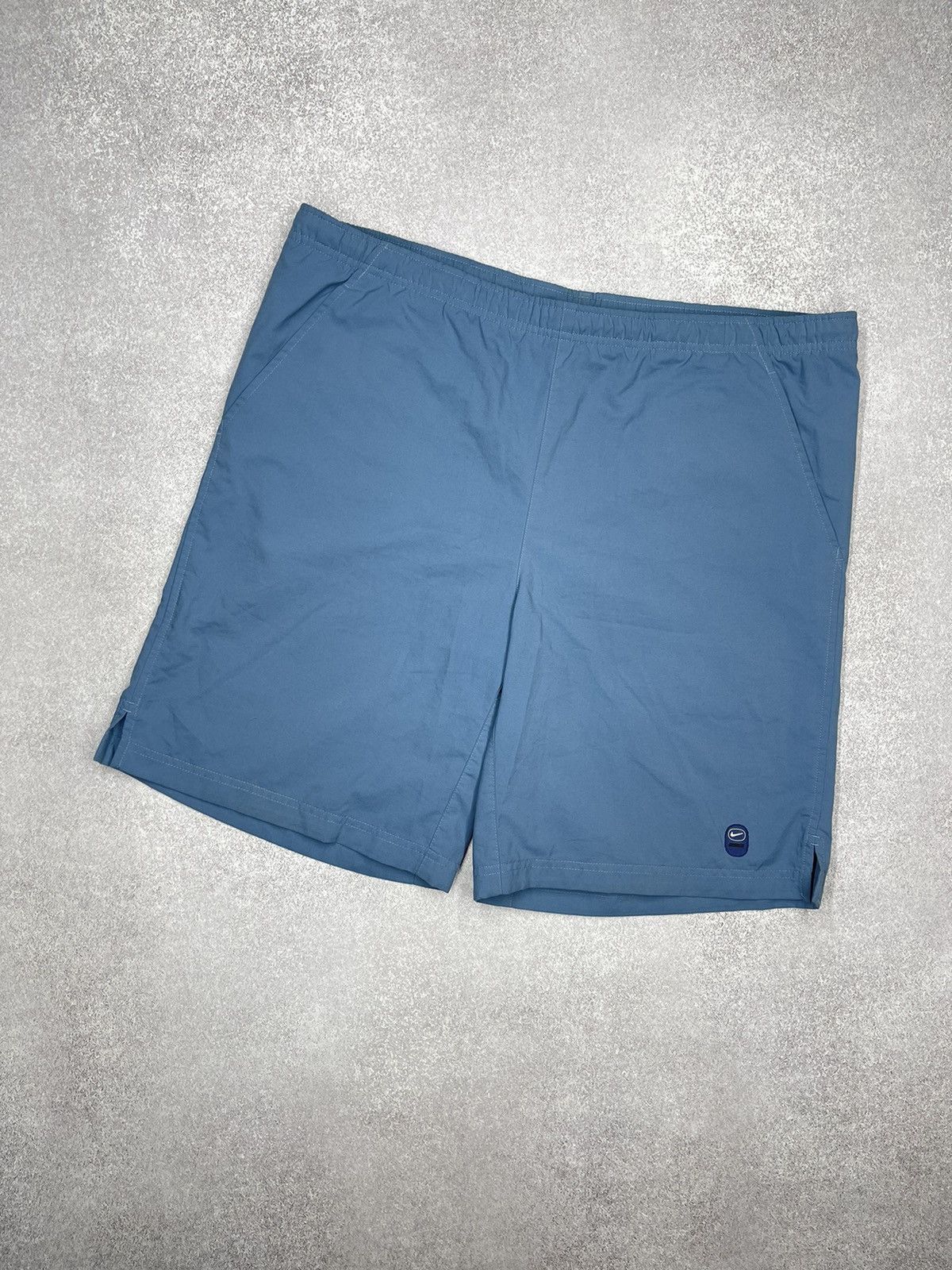 Nike Vintage Nike Swoosh Shorts Blue Y2K Size US 34 / EU 50 - 1 Thumbnail