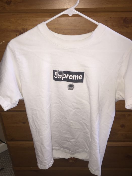 SUPREME BULLET HOLE BOX LOGO, Men's Fashion, Tops & Sets, Tshirts