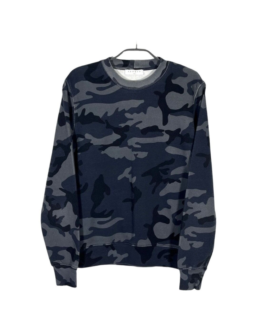 Sandro Paris Blue Camo fashion Sweatshirt