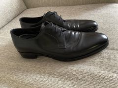 Prada Black Brushed Platform Derbys, ModeSens