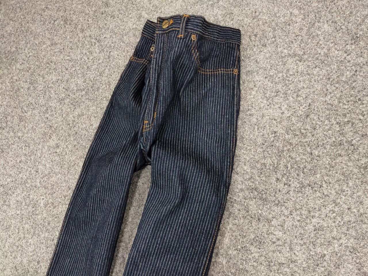 Japanese Brand Vintage 90's Japan Brutus Striped Denim Jeans Size US 31 - 4 Thumbnail