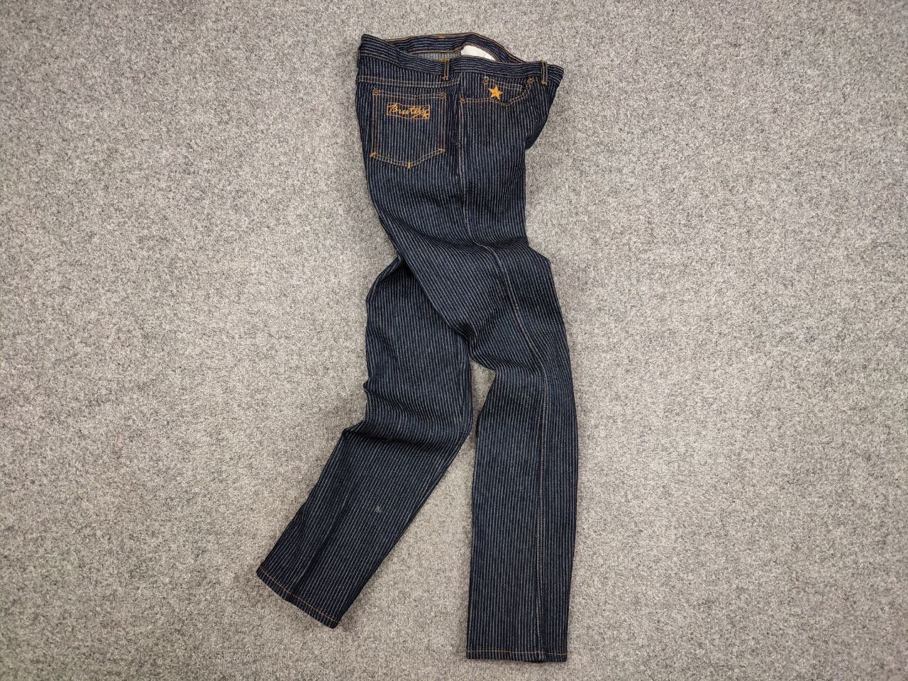Japanese Brand Vintage 90's Japan Brutus Striped Denim Jeans Size US 31 - 14 Thumbnail