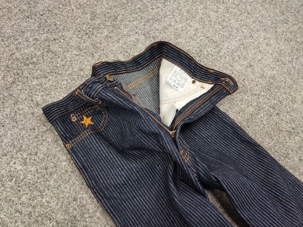 Japanese Brand Vintage 90's Japan Brutus Striped Denim Jeans Size US 31 - 10 Thumbnail