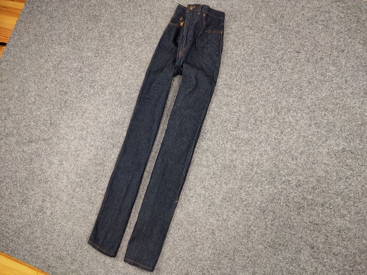 Japanese Brand Vintage 90's Japan Brutus Striped Denim Jeans Size US 31 - 3 Thumbnail