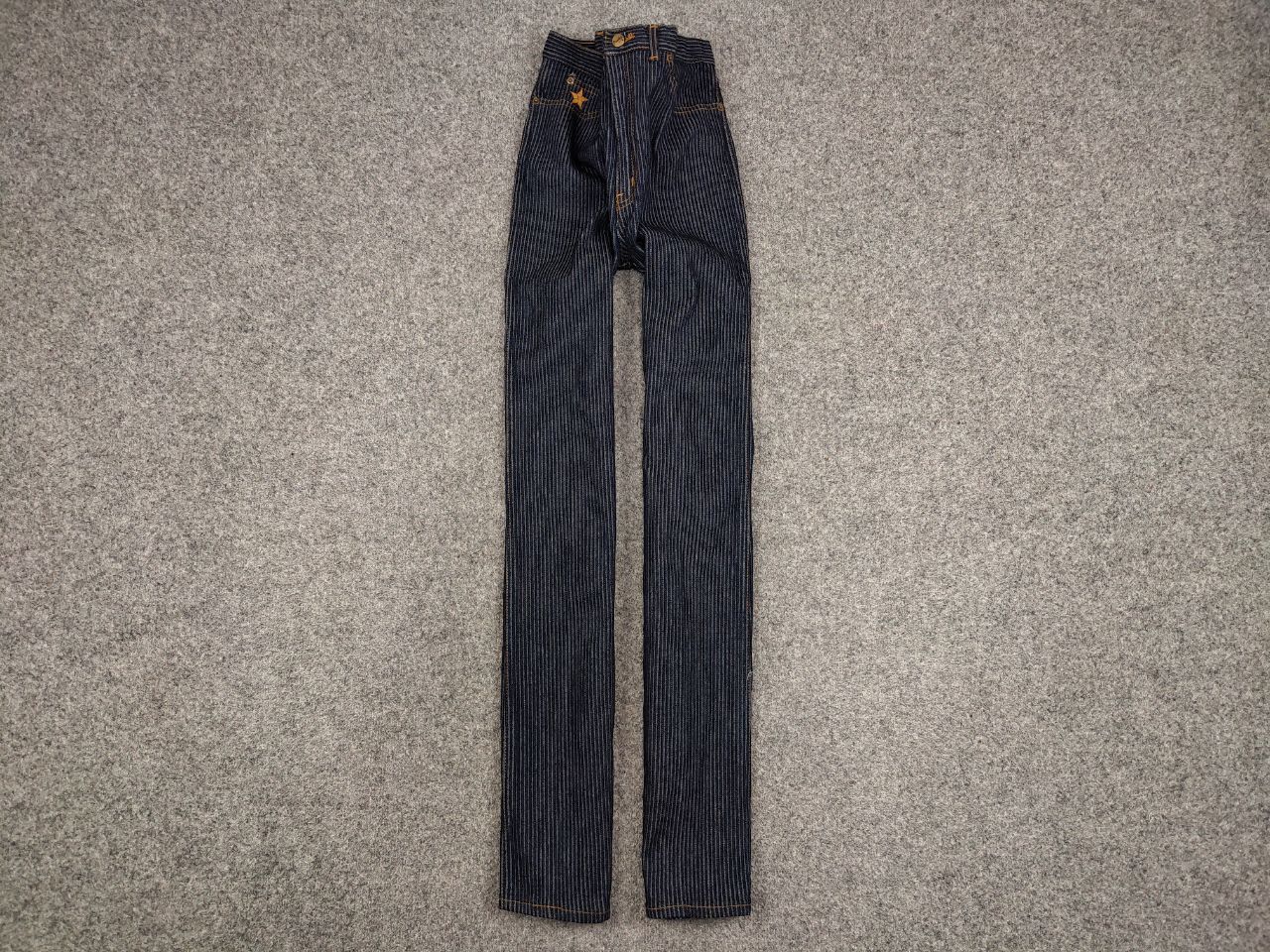 Japanese Brand Vintage 90's Japan Brutus Striped Denim Jeans Size US 31 - 1 Thumbnail
