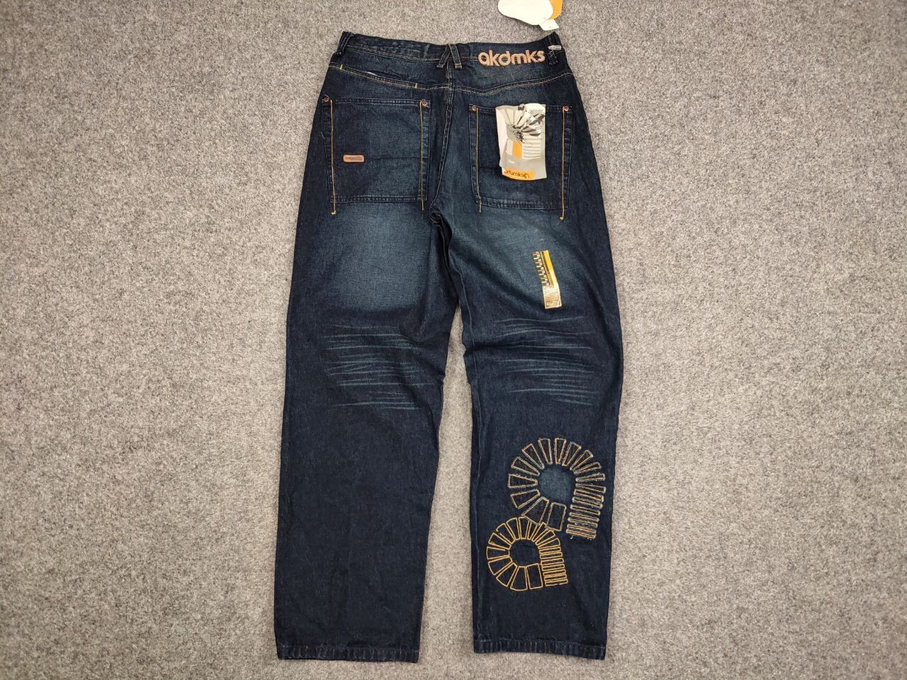 Akademiks Vintage 90's NEW Japan Akademiks Logo Hip Hop Denim Jeans Size US 36 / EU 52 - 14 Thumbnail