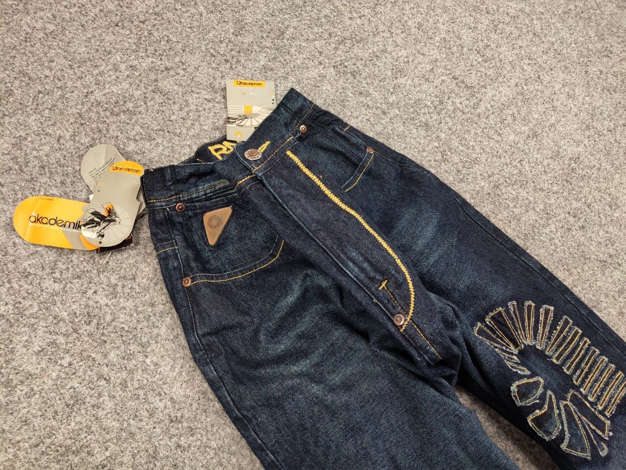 Akademiks Vintage 90's NEW Japan Akademiks Logo Hip Hop Denim Jeans Size US 36 / EU 52 - 11 Thumbnail