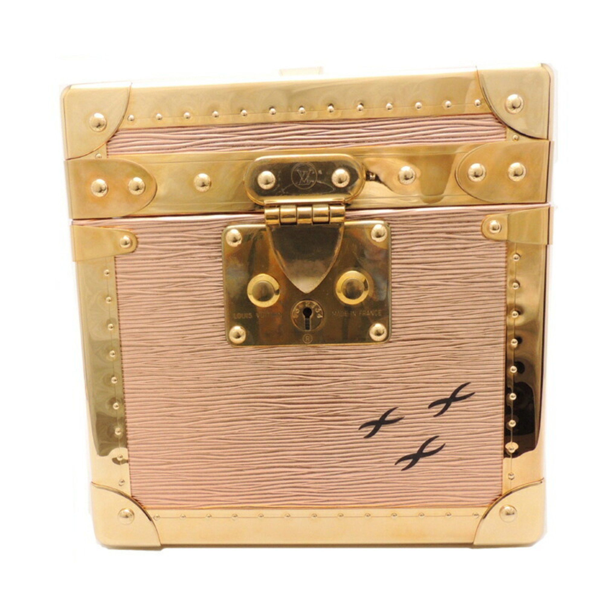 LOUIS VUITTON Louis Vuitton Pochette Weekend N60108 Damier Azur White Pink  Gold Hardware Chain Wallet Women's