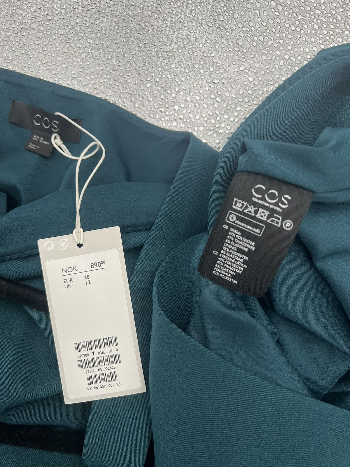 Cos New COS Bodycon Dress Tube Midi Green Dress Square neckline | Grailed