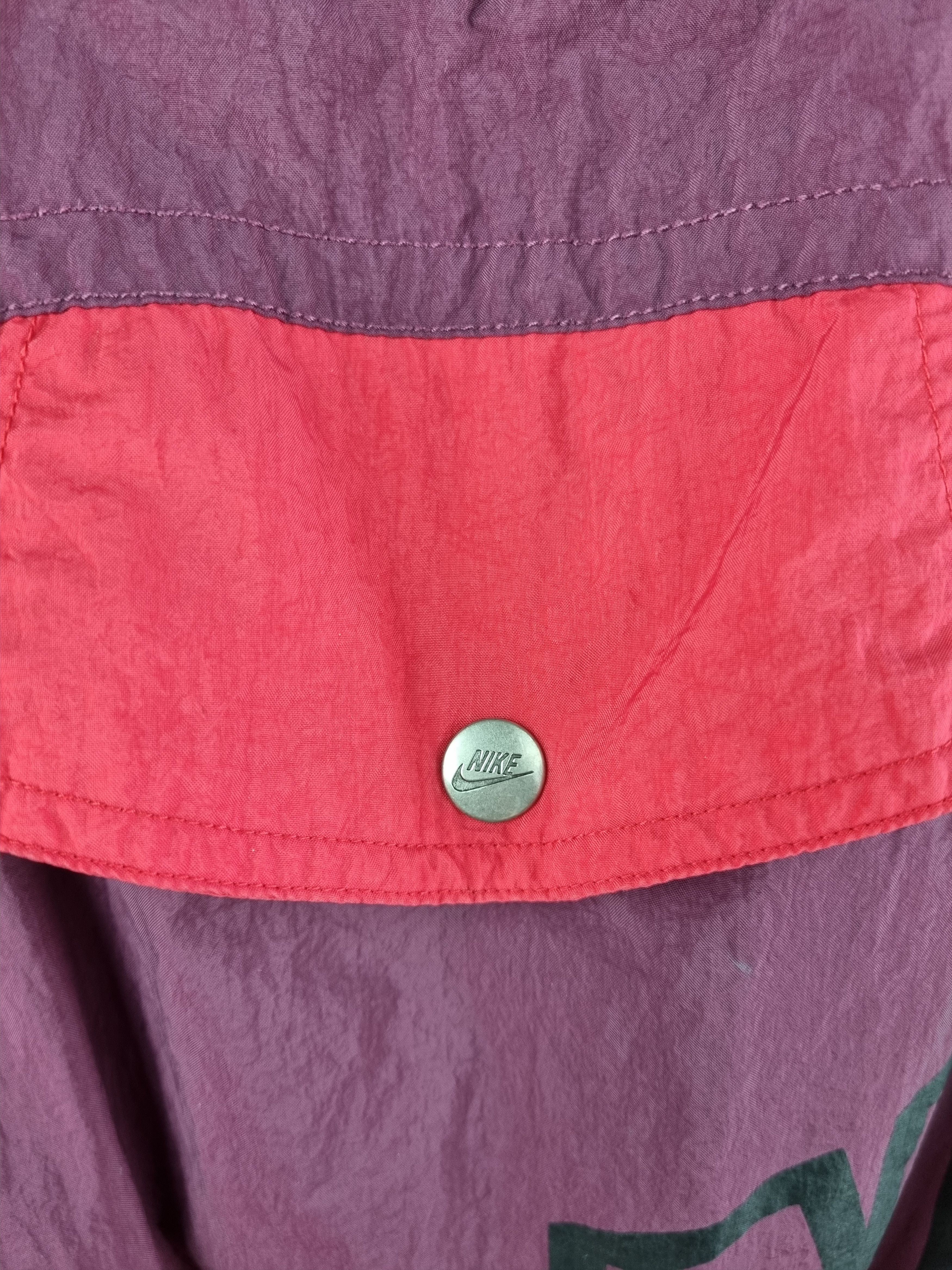 Nike × Vintage 90s NIKE Big Logo Amazing Design Nylon Track Top Size US L / EU 52-54 / 3 - 19 Thumbnail