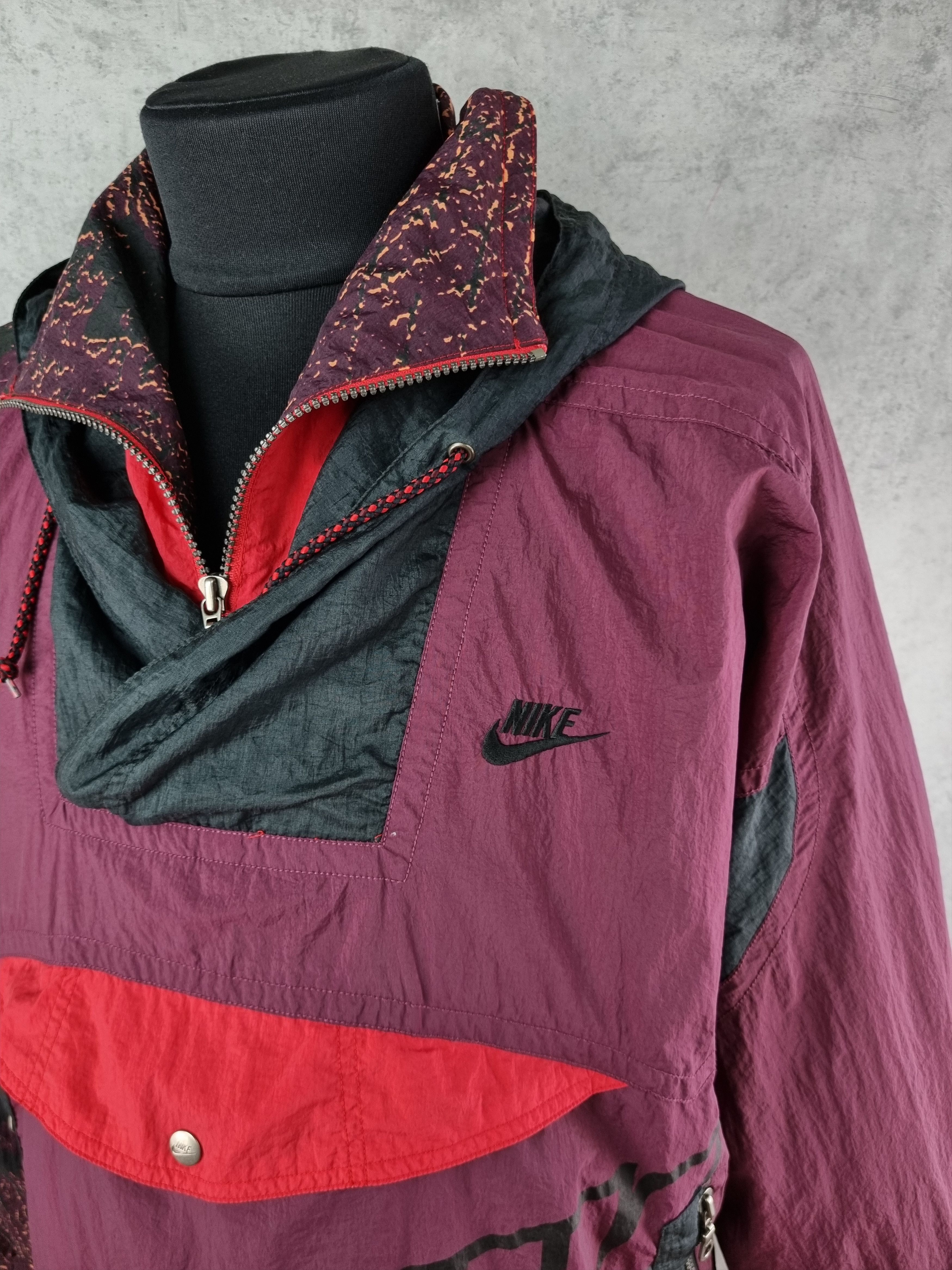 Nike × Vintage 90s NIKE Big Logo Amazing Design Nylon Track Top Size US L / EU 52-54 / 3 - 5 Thumbnail
