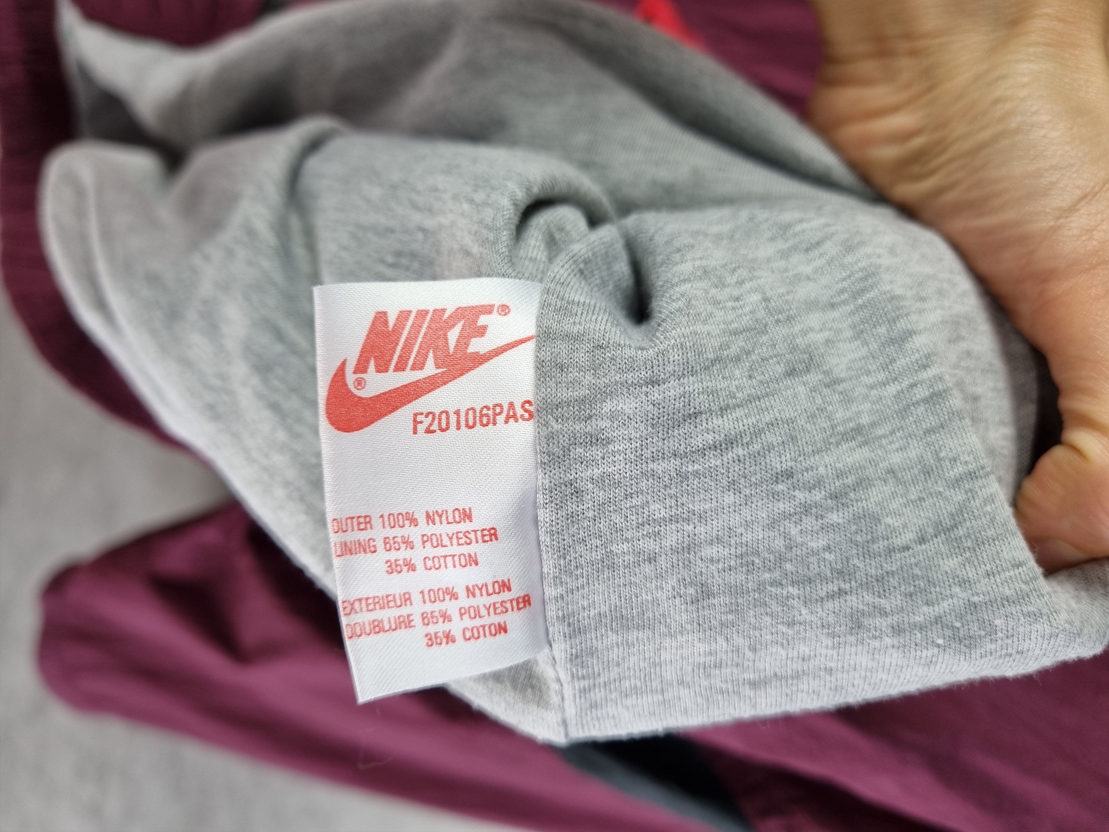 Nike × Vintage 90s NIKE Big Logo Amazing Design Nylon Track Top Size US L / EU 52-54 / 3 - 12 Thumbnail