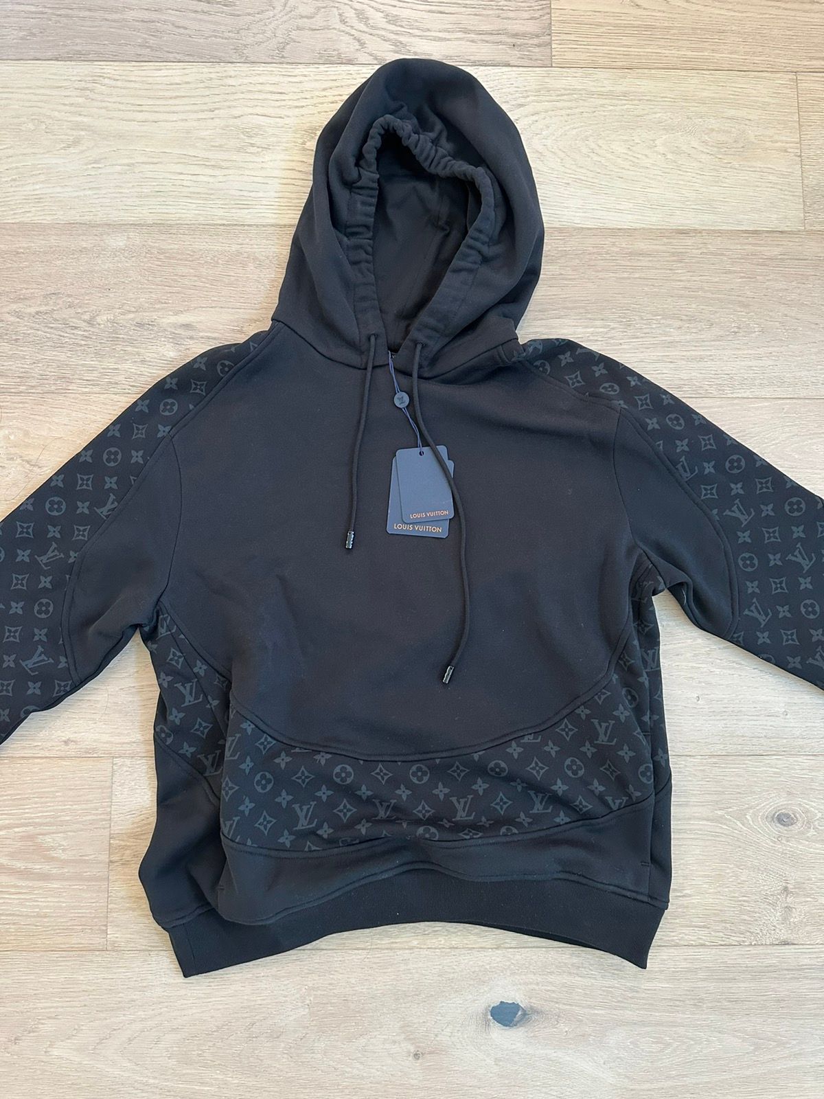 Louis Vuitton LV Monogram Circle Cut Black Sweater Hoodie Size Small Medium  - clothing & accessories - by owner 