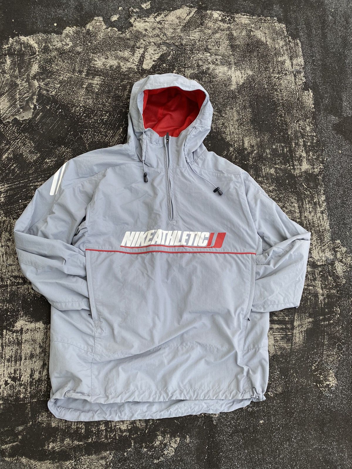 Nike × Vintage Vintage Nike Athletic Spell Out Anorak Jacket Rare Y2K Size US M / EU 48-50 / 2 - 7 Thumbnail