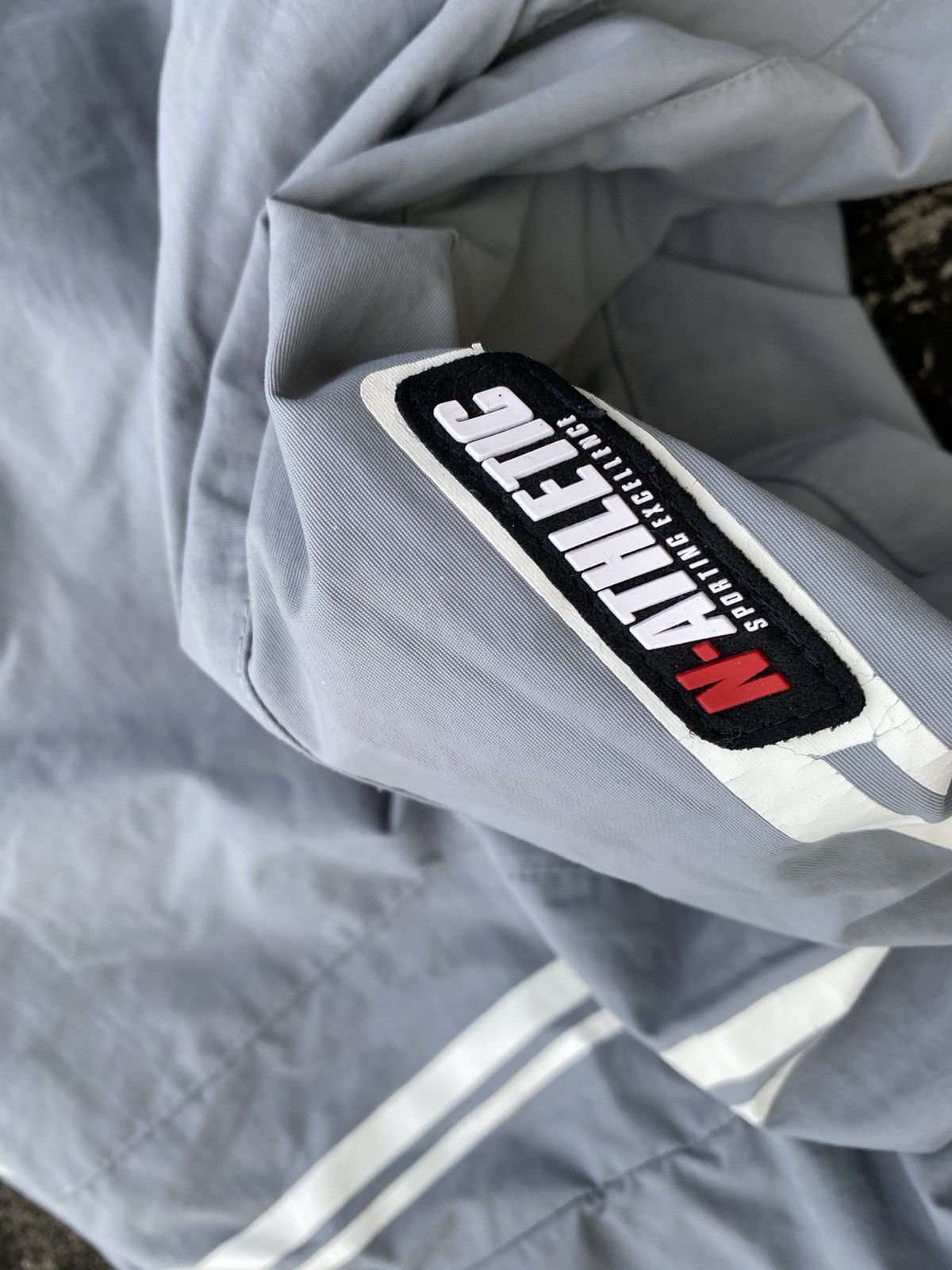 Nike × Vintage Vintage Nike Athletic Spell Out Anorak Jacket Rare Y2K Size US M / EU 48-50 / 2 - 3 Thumbnail