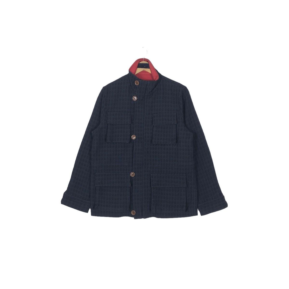 Japanese Brand Vintage Bamboo Craft Mock Neck Wool Light Jacket Size US M / EU 48-50 / 2 - 12 Thumbnail