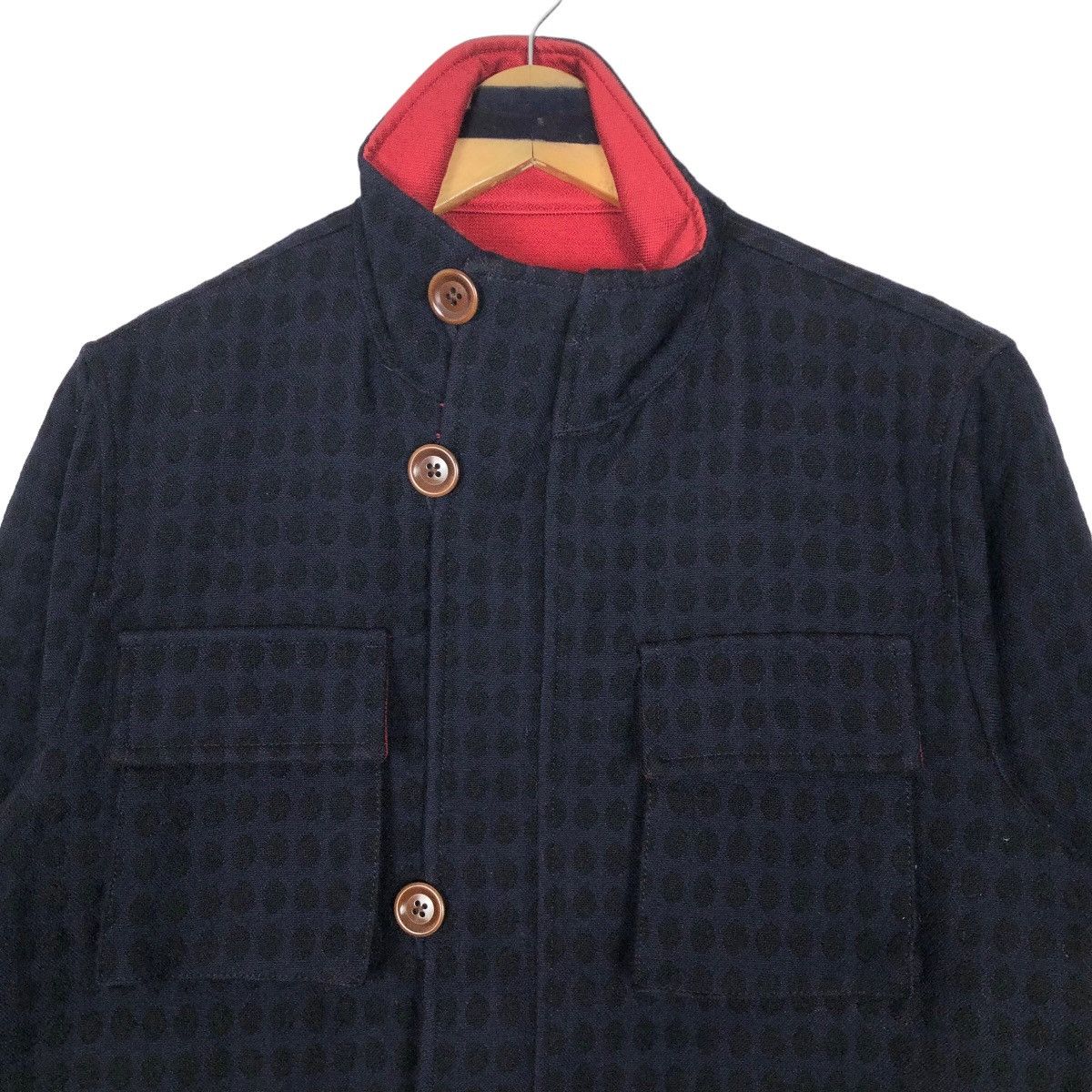 Japanese Brand Vintage Bamboo Craft Mock Neck Wool Light Jacket Size US M / EU 48-50 / 2 - 2 Thumbnail