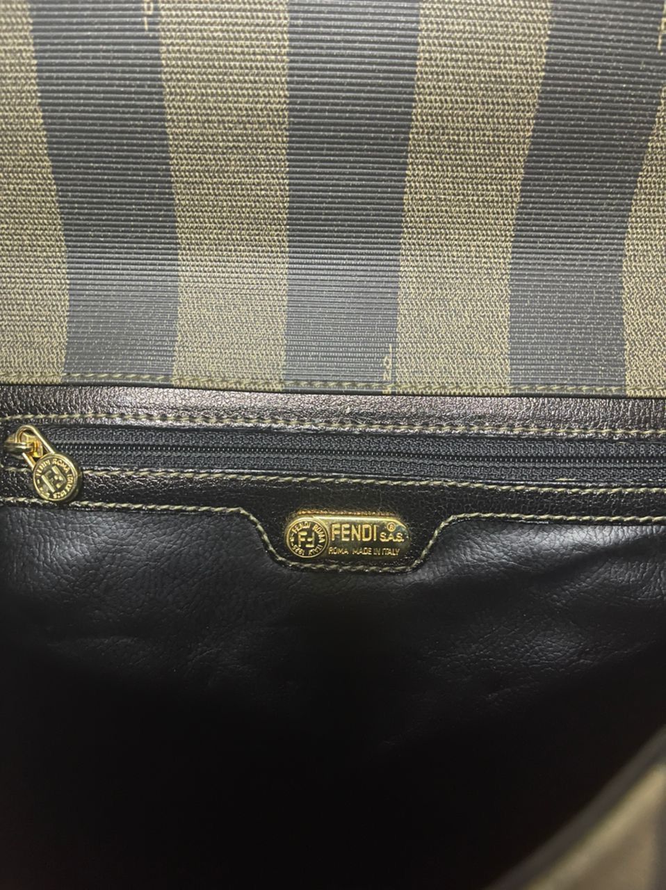 Fendi Vintage FENDI Envelope Clutch Pequine Stripe Size ONE SIZE - 3 Thumbnail