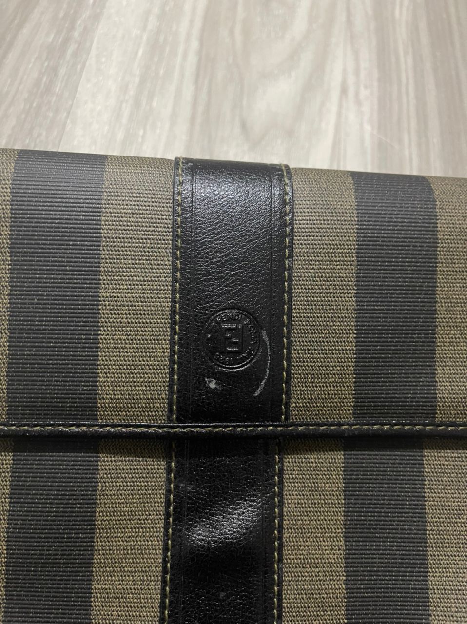Fendi Vintage FENDI Envelope Clutch Pequine Stripe Size ONE SIZE - 4 Thumbnail