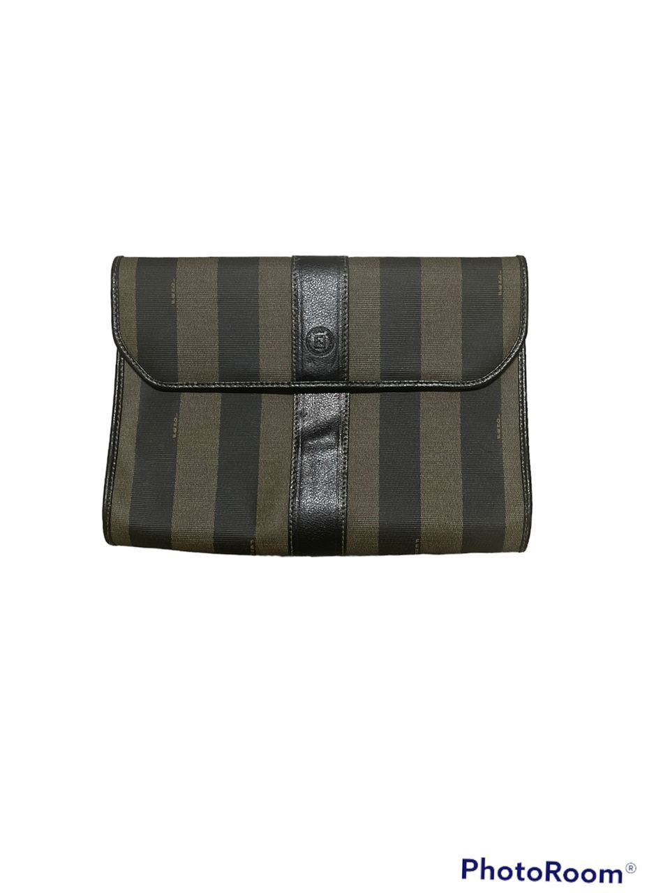 Fendi Vintage FENDI Envelope Clutch Pequine Stripe Size ONE SIZE - 1 Thumbnail