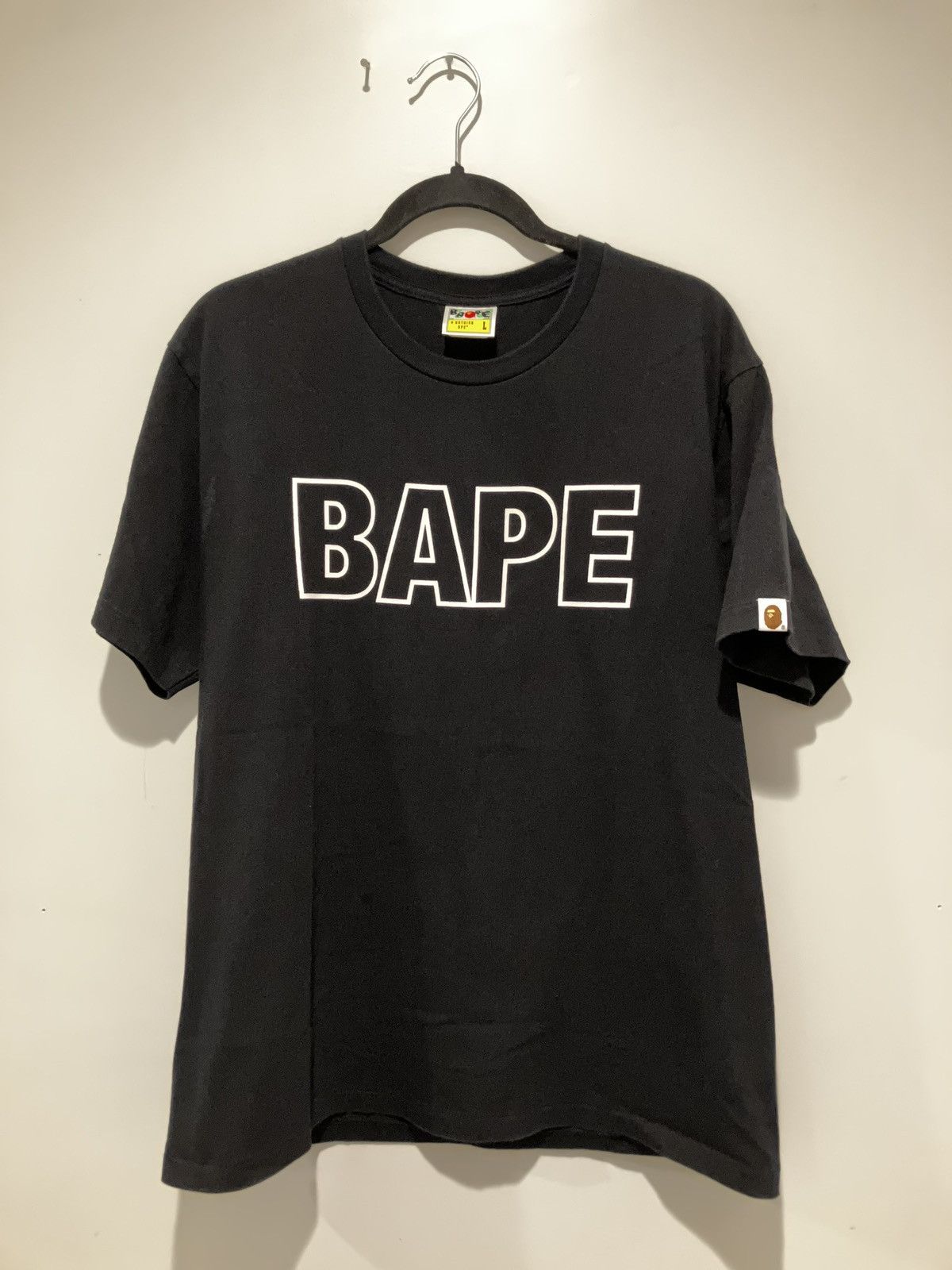 Bape tee spellout logo