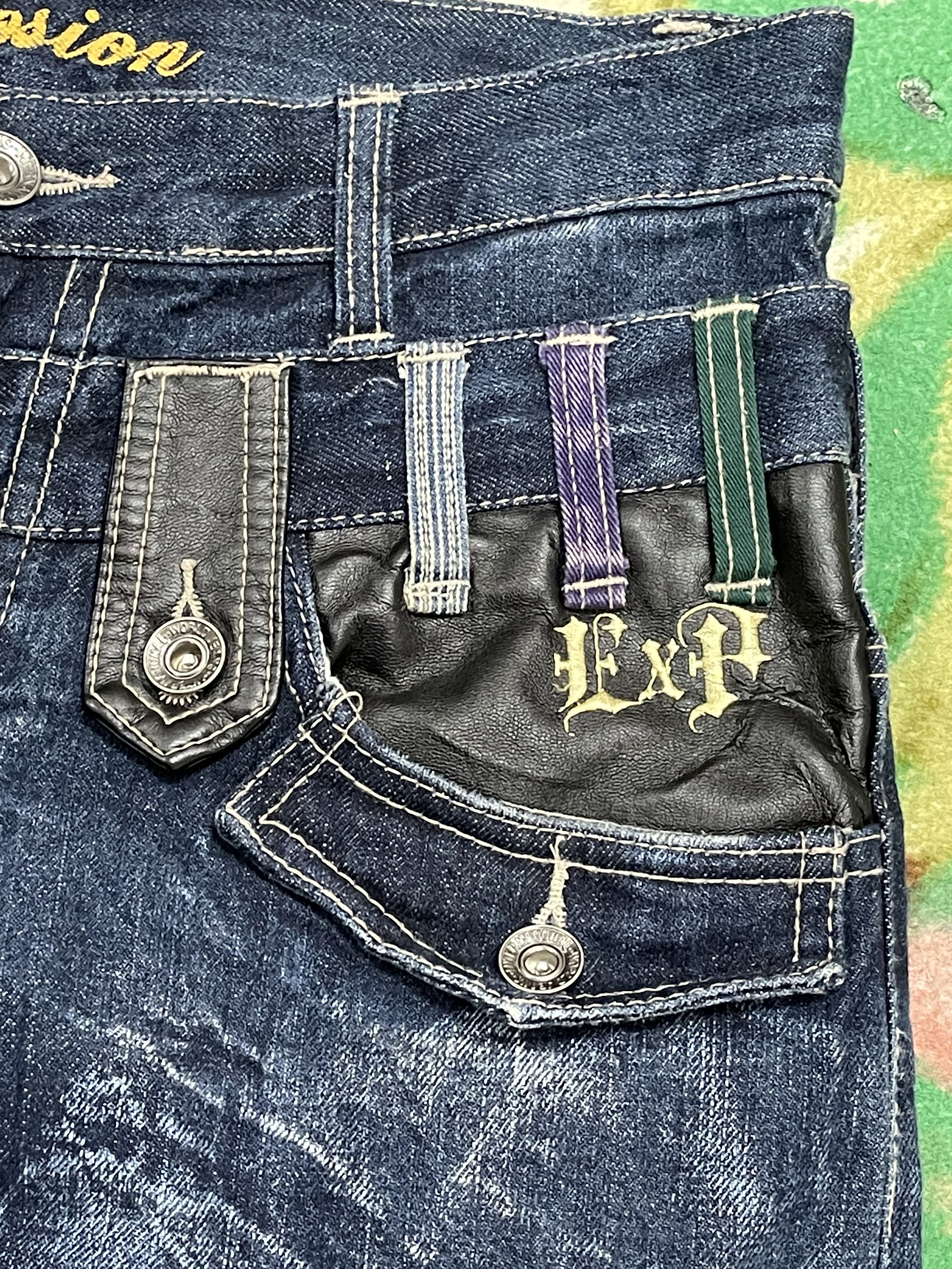 Japanese Brand × Vintage Rare Design❗️ Acid wash Distressed Denim Jeans Size US 32 / EU 48 - 4 Thumbnail