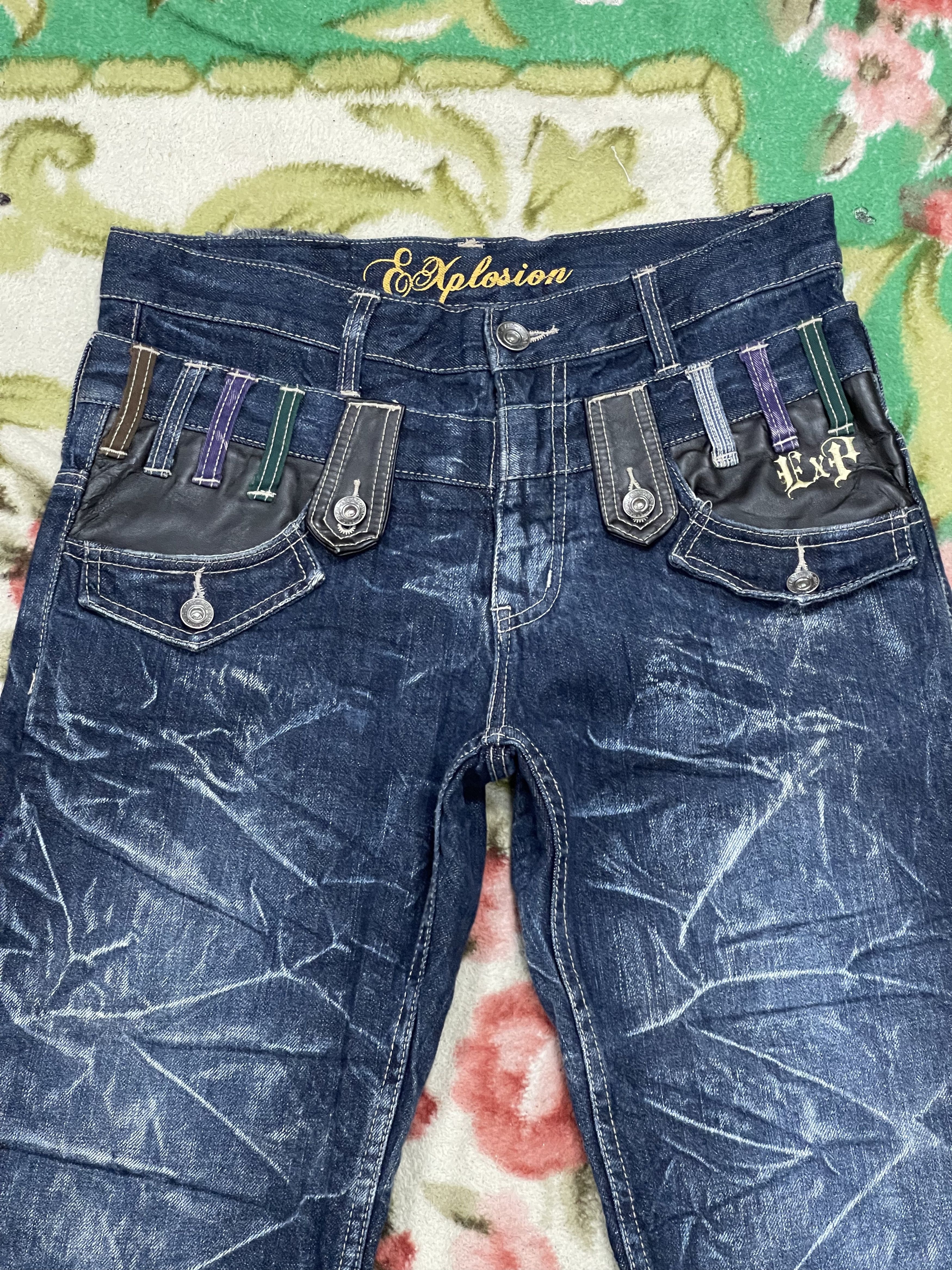Japanese Brand × Vintage Rare Design❗️ Acid wash Distressed Denim Jeans Size US 32 / EU 48 - 2 Thumbnail