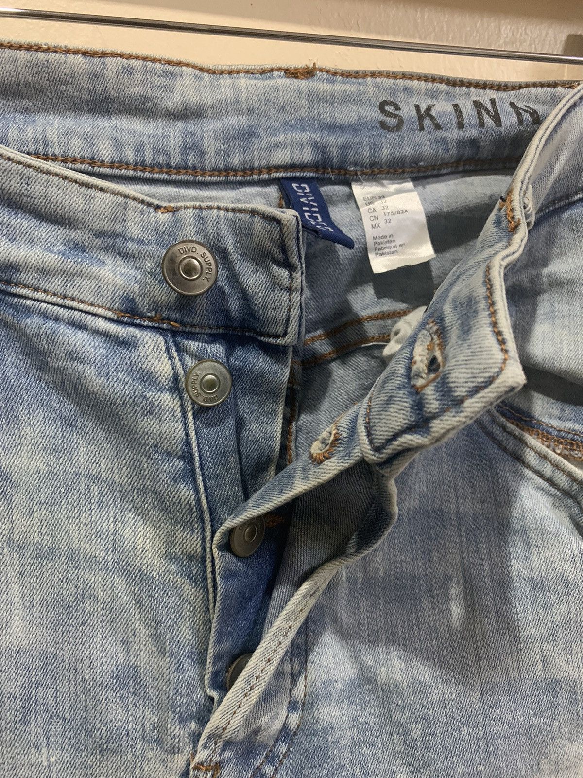 Divided × H&M VTG Divided Distressed Skinny Denim Size US 32 / EU 48 - 6 Thumbnail