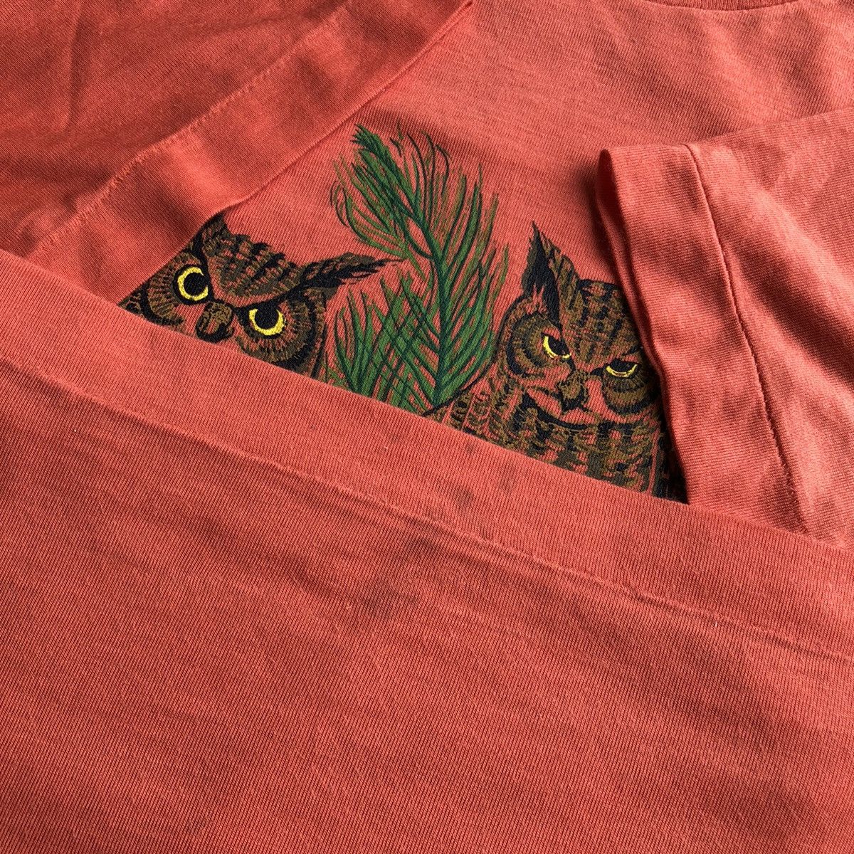Montbell × Vintage Vintage Tee 90s Mont Bell "THE OWL" 50/50 Blend Size US S / EU 44-46 / 1 - 3 Thumbnail