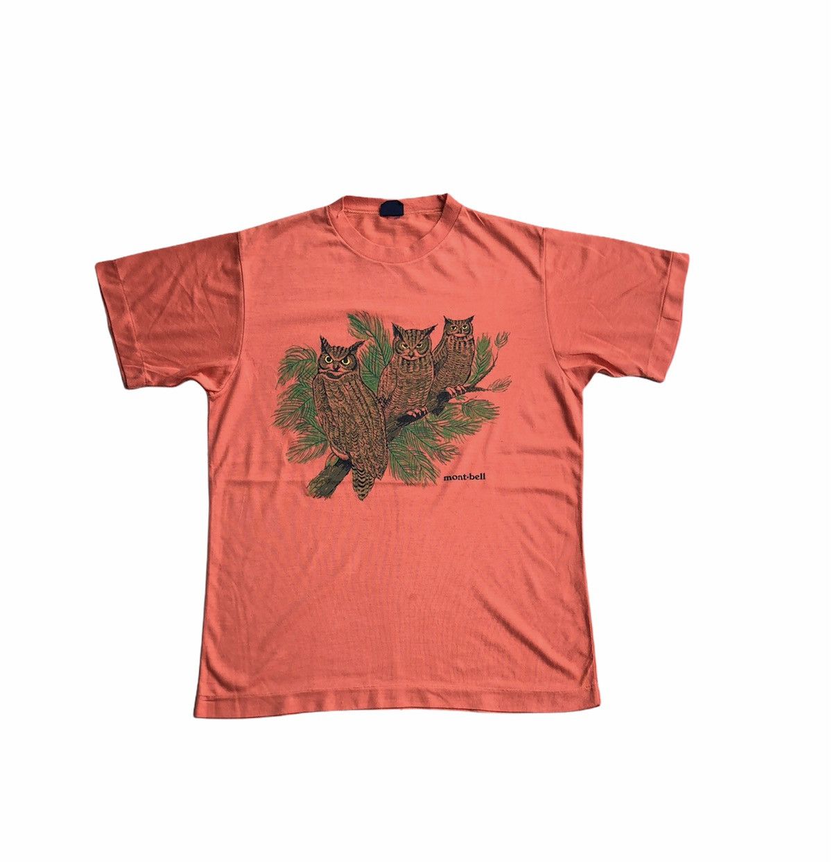 Montbell × Vintage Vintage Tee 90s Mont Bell "THE OWL" 50/50 Blend Size US S / EU 44-46 / 1 - 1 Thumbnail