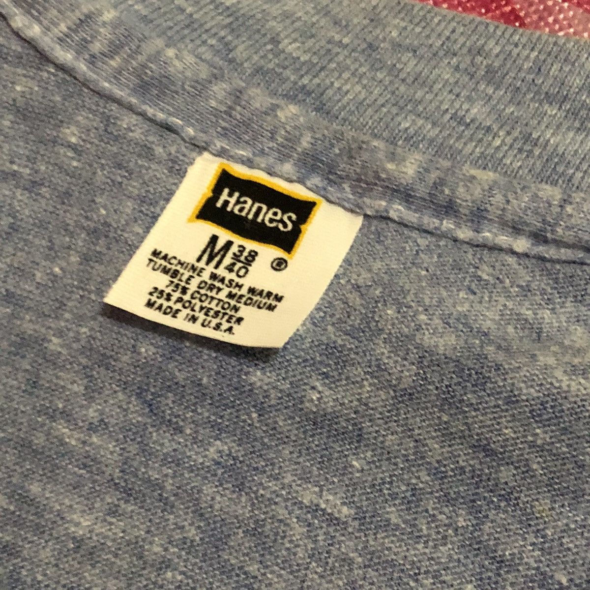 Hanes × Vintage Vintage 70/80s Hanes Tee 2 blend Size US M / EU 48-50 / 2 - 3 Thumbnail