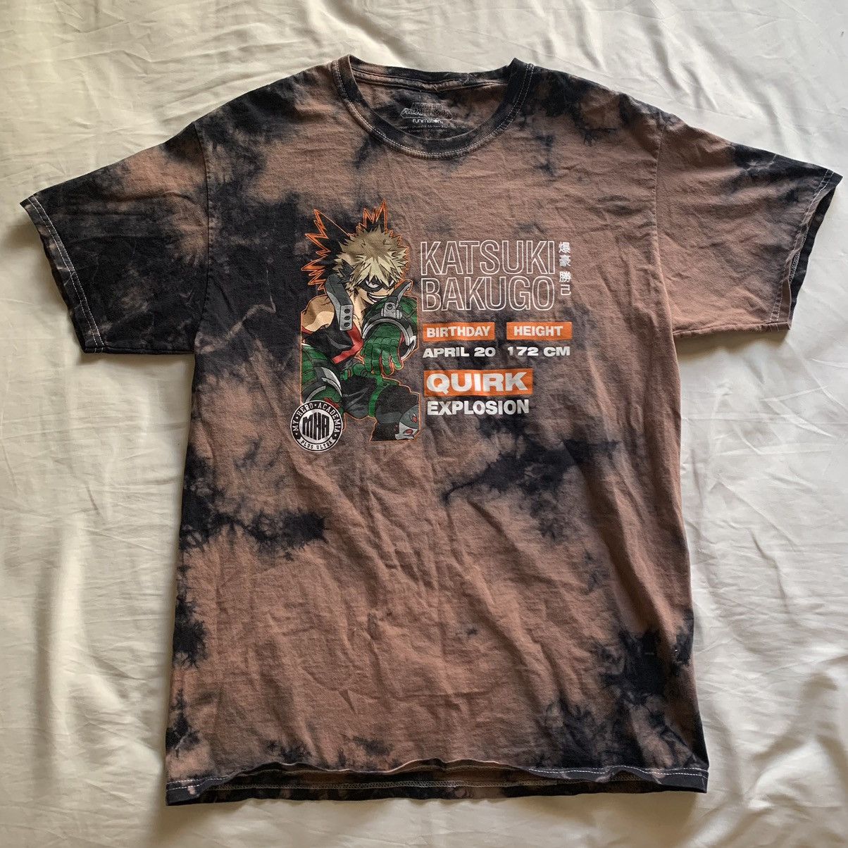 T-shirt Collector My Hero Academia X Burger King Bakugo - Taille L - Gris - Neuf Avec étiquettes