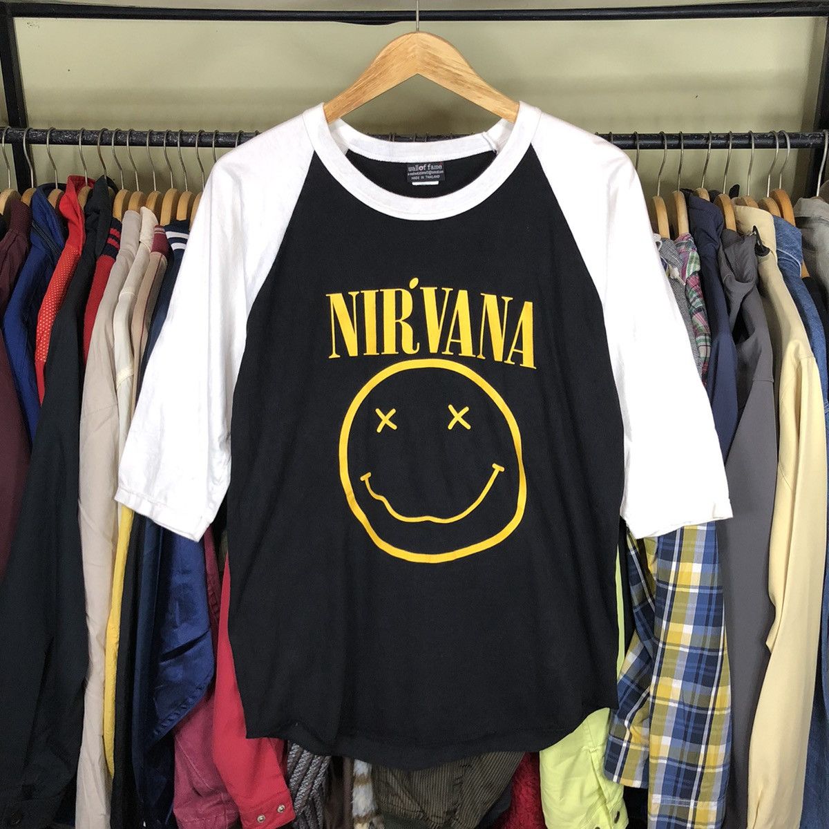 image of Band Tees x Kurt Cobain Nirvana Nevermind in Black/White, Men's (Size Large)