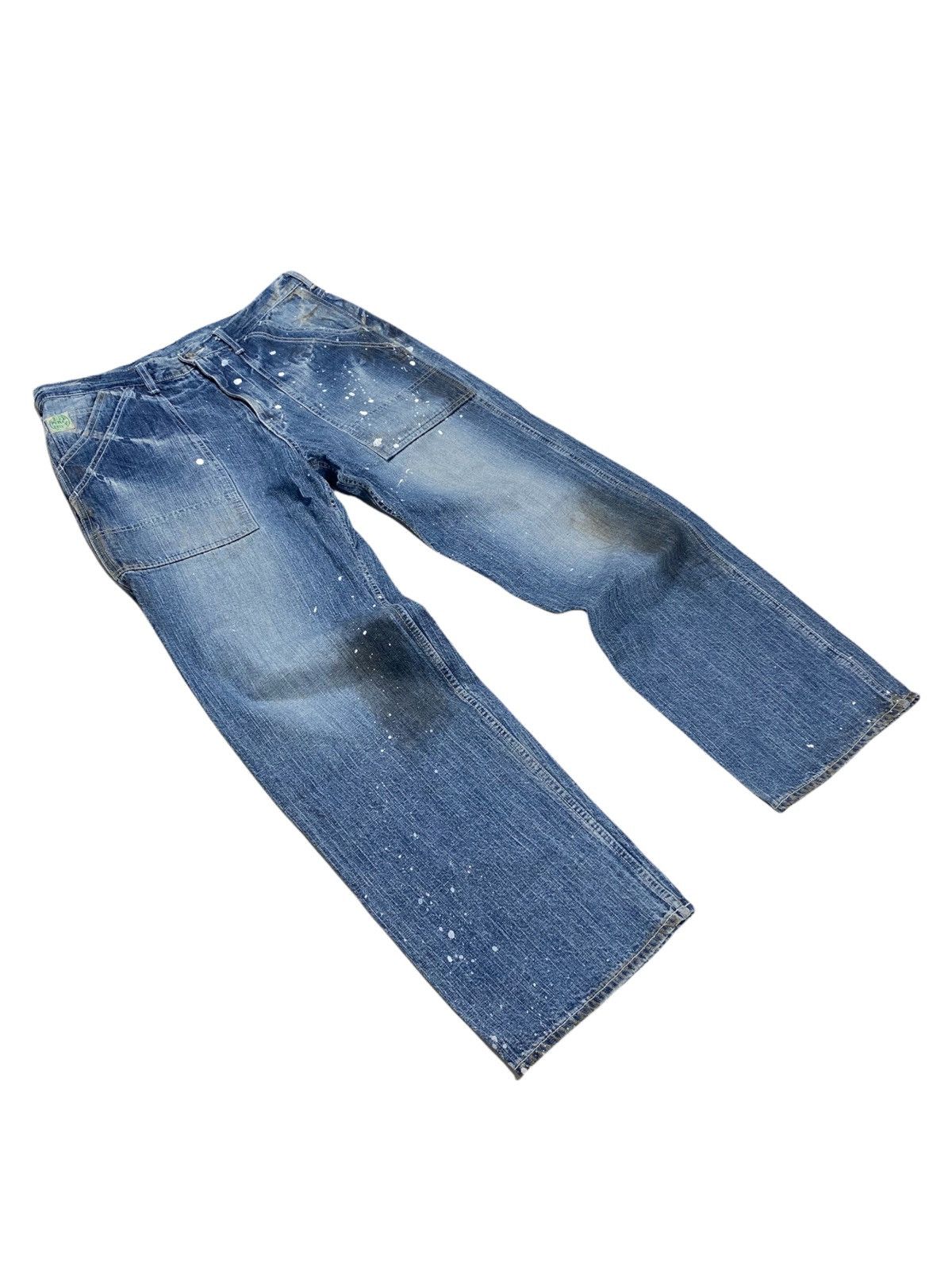 MasterPiece Masterpiece Japan x Corona Utility Paint Splatter Denim Size US 35 - 3 Thumbnail