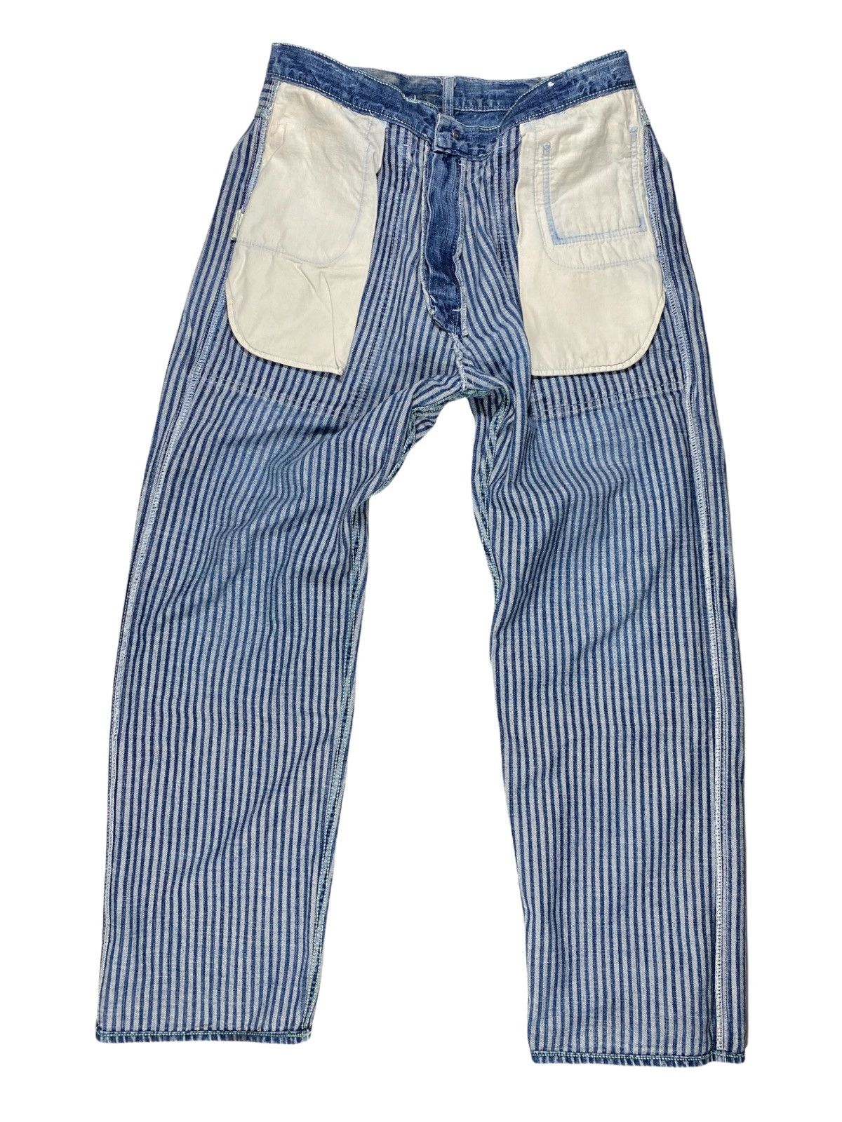 MasterPiece Masterpiece Japan x Corona Utility Paint Splatter Denim Size US 35 - 9 Thumbnail
