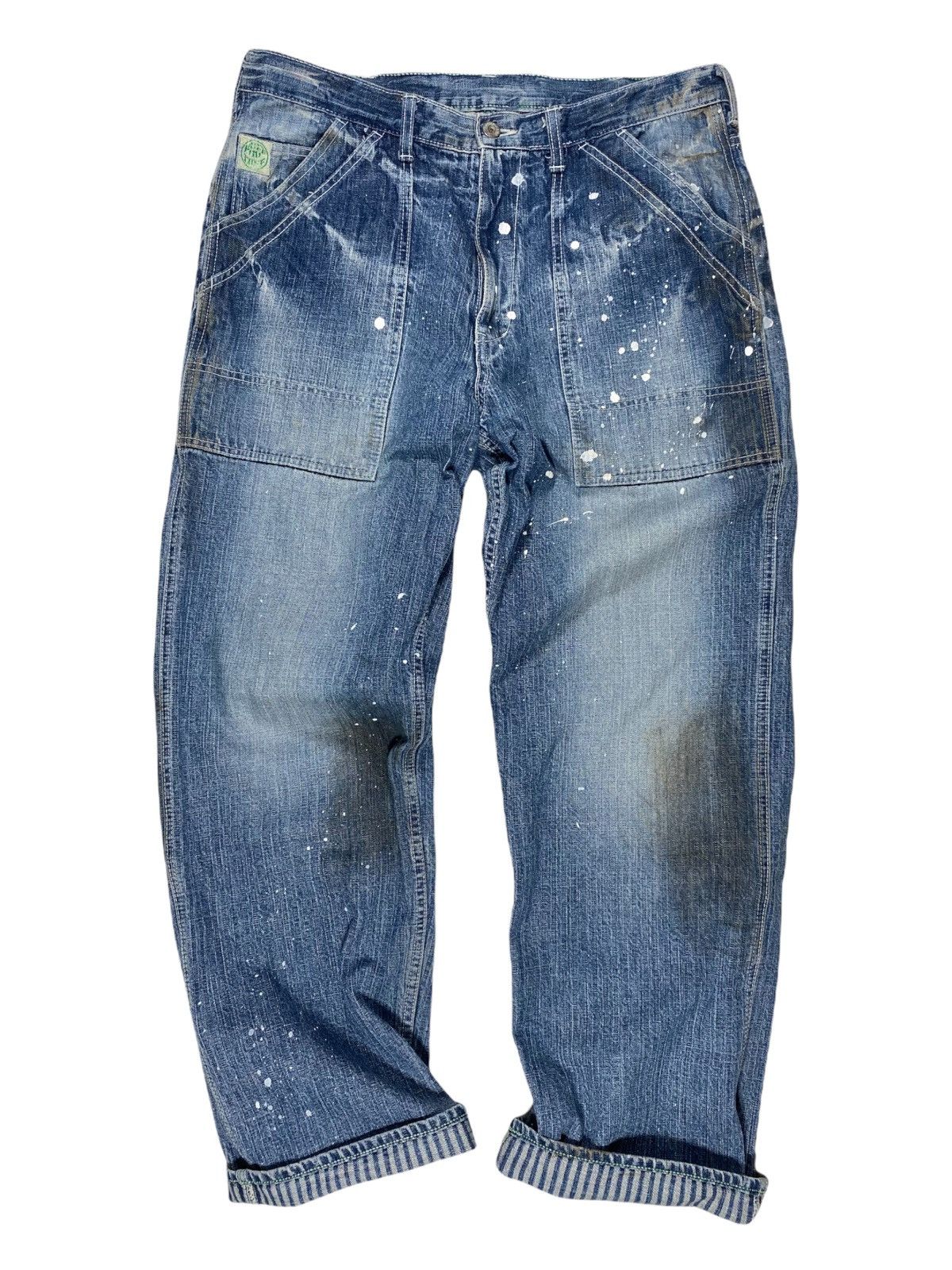 MasterPiece Masterpiece Japan x Corona Utility Paint Splatter Denim Size US 35 - 2 Thumbnail