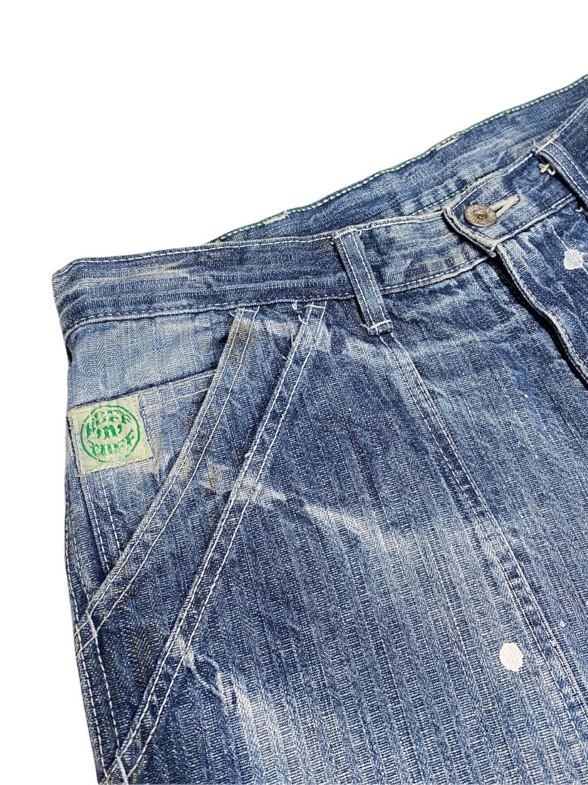 MasterPiece Masterpiece Japan x Corona Utility Paint Splatter Denim Size US 35 - 5 Thumbnail