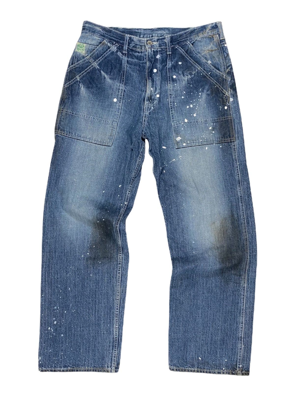 MasterPiece Masterpiece Japan x Corona Utility Paint Splatter Denim Size US 35 - 1 Thumbnail