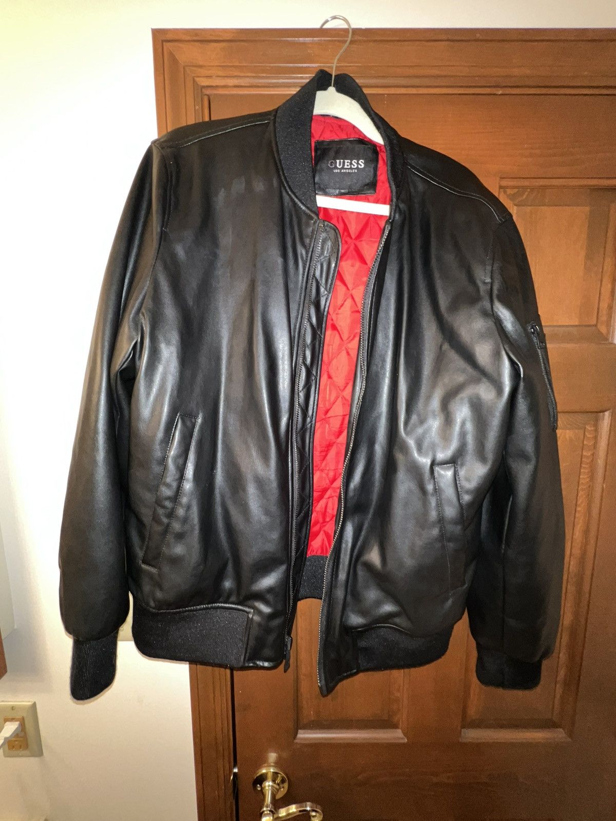 A$AP Rocky × Guess Guess Leather Bomber Jacket Size US XL / EU 56 / 4 - 1 Thumbnail