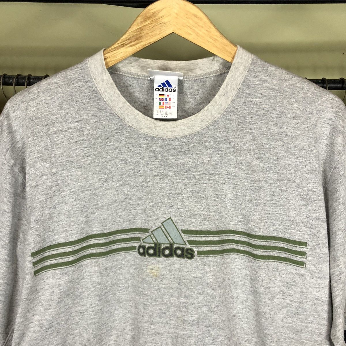 Adidas × Vintage Vintage T-Shirt Adidas Size US L / EU 52-54 / 3 - 3 Thumbnail